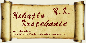 Mihajlo Krstekanić vizit kartica